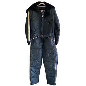 REFRIGIWEAR Coveralls L Insulated Extra Cold Protection Zip Legs Fur Hood